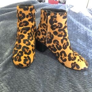 Urban Outfitters leopard print boots